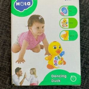 Dancing Duck Toy - Yellow with Blue and Red Accents